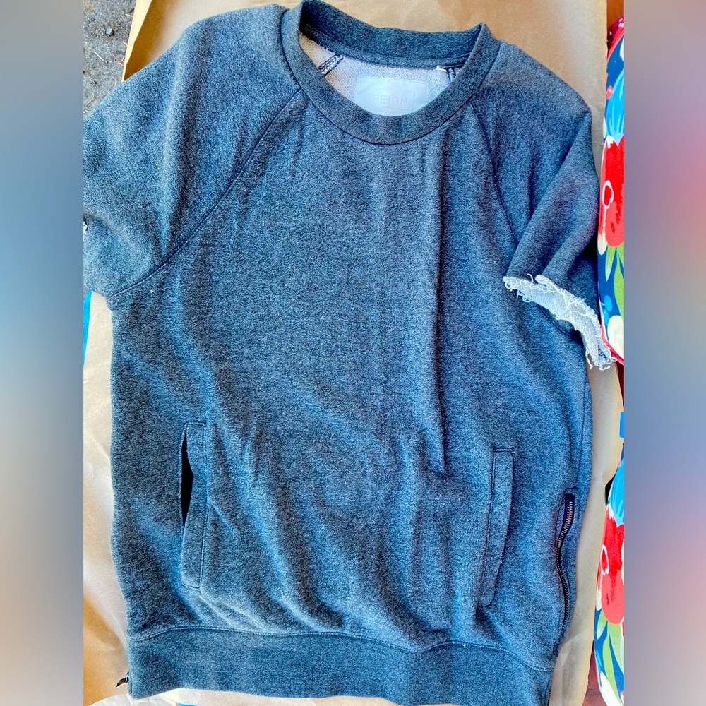 Kangaroo Pocket Cutoff Sweater